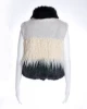 New Fashion Sleeveless Outerwear Fur Vest Ladies Fox fur and Goat Hair Stitching Warm Vest