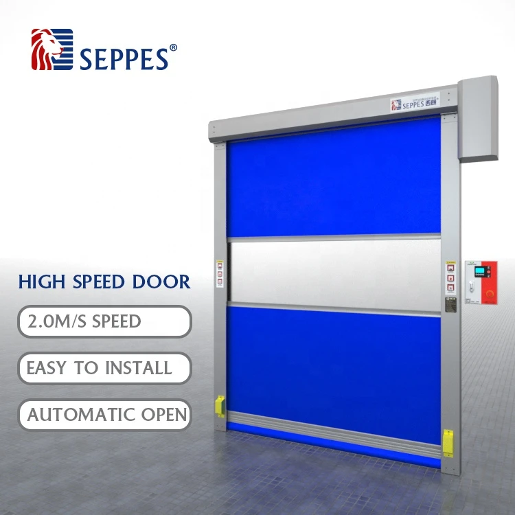New Launch 2021 Seppes Factory Warehouse Rolling Shutter Industrial Pull Cord Rapid Action Pvc High Speed Door