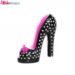 new popular  purple money box women high heel shoes with dots and bowknot