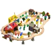 New shape Hot sale Wooden station train track toy Wooden town train track toy Wooden crossroad train track toys
