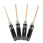 Newest High Grade White steel/Titanium Plating 4Pcs Hex Screwdriver Screw Driver Tool Kit Set For RC Car Aircraft Other Toys