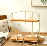 Nordic iron wall shelf wall hanging living room TV background wall decoration storage shelf manicure display shelf