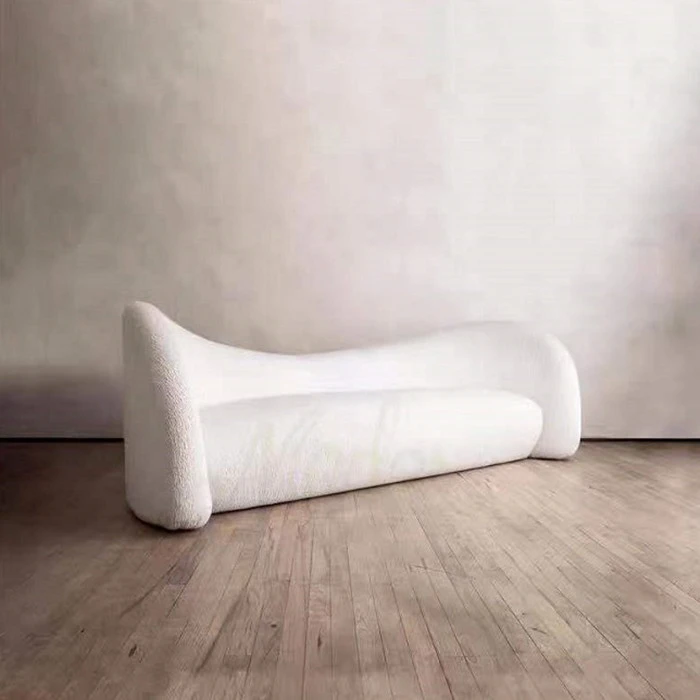 Nordic style fleece Sofas sherpa art  Sense of curve design Comfortable Living Room Foam Hotel Sectional Sofa Lazy Sofa For Home