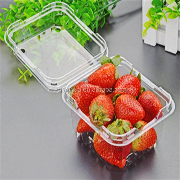 Novel design clear packaging transparent clamshell fruit tomato kiwi blueberry strawberry apple plastic trays
