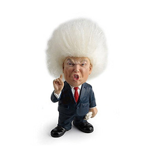 Novelty Custom Resin Cartoon President Big Hair Donald Trump Funny Toy figurine statues
