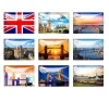 ODM OEM Rectangular Glass City Refrigerator Magnet Crystal London Fridge Magnet For Tourism Souvenirs