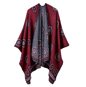 OEM boutique Women stole mexicano  Cashmere knit Poncho retro cape blanket for ladies 0519022