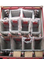 OEM cheap  supermarket stainless steel shopping trolley cart