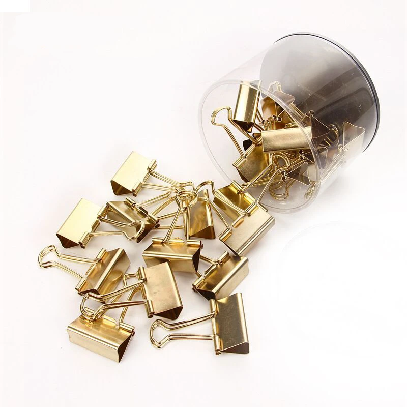 Office Assorted Sizes Large Medium Small Multicolored Rose Gold Silver Binder Paper Clips