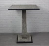 Old Fir top with Square black metal edge simplicity statue design bar table