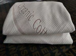Organic Mattress Cover With Grey Side, Zipper Cover of 300gsm Fabric All Around