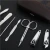 Import Original custom LOGO nail pedicure set 7 pieces PU stainless steel nail clipper set from China
