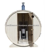 Outdoor Horizontal Barrell Sauna Room