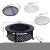 Import Outdoor Metal Firepit Round Table Patio Garden Wood Burning Fire Pit with Spark Screen Log Poker and Cover from China