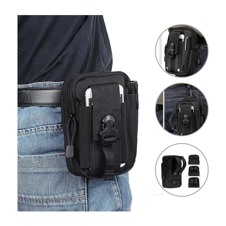 Outdoor Tactical Molle EDC Utility Pouch Gadget Belt Waist Bag Military Pack Running Pouch
