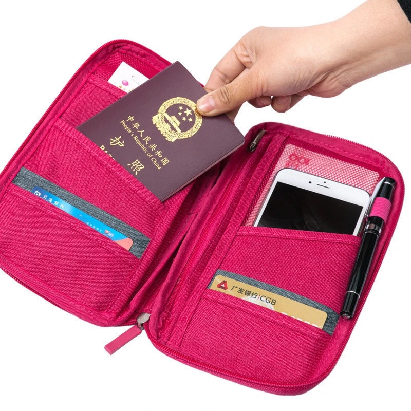 passport storage bag travel functional portable holder document organizer credit card ID cash