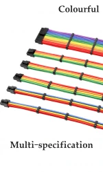 Patent Licensing Qingsea Customized Computer Case Power To Extension Cord Rainbow Supply 24P/6P/8P With 300mm