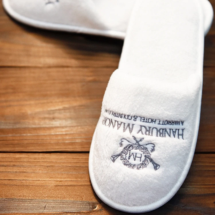 Personalized White Disposable Hotel Slippers,High Quality Hotel/Spa Slipper