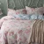 Pink flower print custom skirt bedding set princess design high quality bed sheets