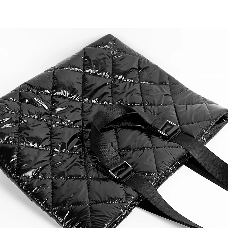 Plaid Black Leather Handbag Tote Wholesale Waterproof Personalized Plaid Black Leather Handbag Tote