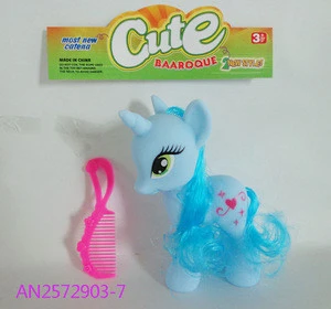 Plastic animal toys Horse+comb toys for children AN2572903-7