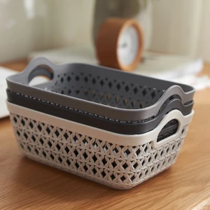 plastic kitchen fruit and vegetable food storage organizer baskets with handle