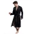 Plus Size Home Bathrobe Long Sleeve Mens Solid Color Robe Spring Autumn Homewear Sleepwear Lace Up Cardigan Long Dressing Gown