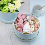 Popular Paper Flower Box Round Cardboard Flower Box For Rose, Beautiful Flower Box