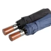 Popular wood handle 3 folding umbrella automatic open and close from chinese manufacture