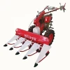portable small 3-row power tiller front attachment reaper head agriculture machinery wheat rice paddy weeder mini harvester