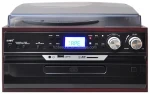 portable vintage 3 speed lp turntable record player & cassette /CD/USB radio player