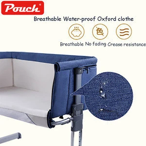 Pouch Baby Crib Travel Infant Portable Cot Folding Cradle for Newborn can Connected Mom Bed Height adjustable and Breathable Bed