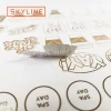 Private full gold foil print label adhesive art paper sticker for custom design sheet