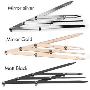 Private label Lovbeauty Microblading  Eyebrow Ruler with Removable Stainless Steel Eyebrow Measure Tools Calipers