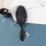 Private Label red black comb Plastic Large Plate Detangle Paddle Cushion Hair Curling Brush Custom Logo For Natural