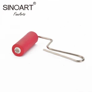 Profession Wholesale Red Art Rubber Roller For Block Printing,craft Paint Roller