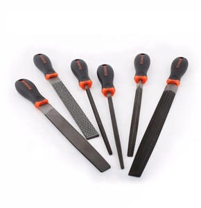 Professional Hand Tool File Set Includes Flat, Square, Triangular, Round, and Half-Round File