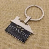 Promotion gifts metal house shaped key chain with custom logo