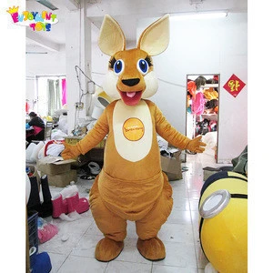 Promotional cute plush Kangaroo animal mascot costumes/ custom mascot for commercial
