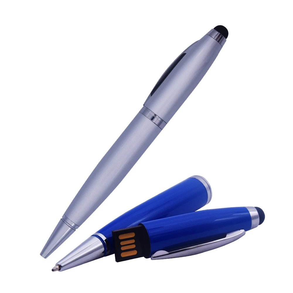 Promotional Metal Pen Shape Custom Logo 16GB 32GB 64GB 128GB USB Gifts Gadgets Pendrive