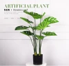 PU artificial monstera leaf plastic bonsai tree monstera deliciosa plant for home decoration