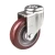 Import PU Caster Wheel 4 Inch Swivel Locking Wheels On Cast Iron Hub With Top Plate Medium Duty Cart Wheels from China