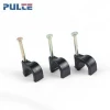 PULTE low price high quality black round cable clip