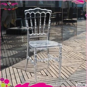 purchasing discount Sinofur wholesale hotel used resin clear napoleon chair