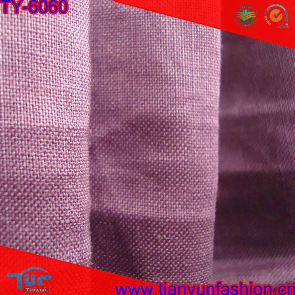 Purple Woven Design Soft Dyed Pure 100 Ramie Fabric For Sale