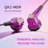 QKZ MDR Dynamic flat head earbuds wire control earphones HD Microphone mobile phones music sports earbuds