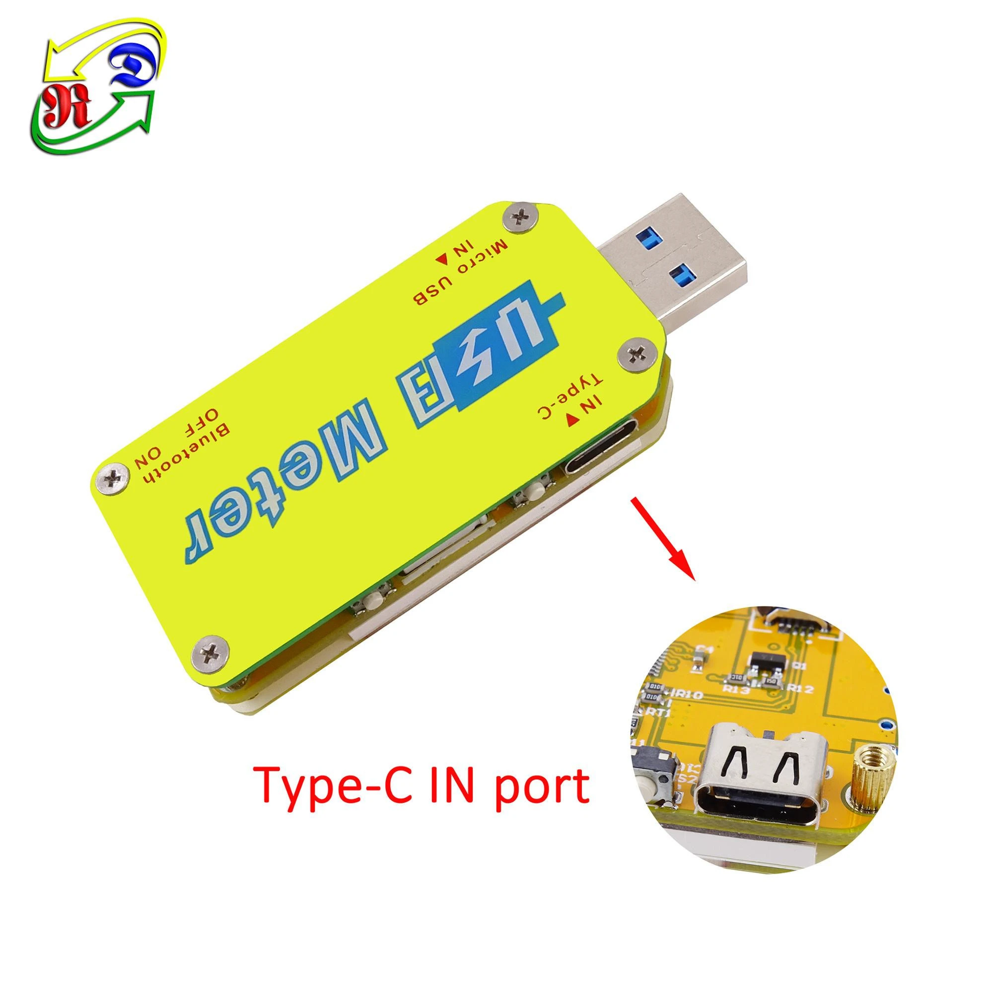 RD UM34C Type-C USB 3.0 Color LCD Display DC voltmeter ammeter voltage current muitimeter cable resistance power bank USB Meter