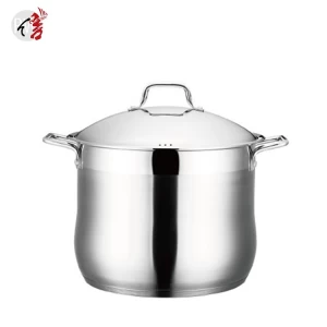 realwin belly shape soup pot heavy duty induction large stainless steel stock pot
