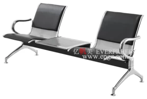 reception stainless steel hospital office 3-seater waiting room chair area airport bank patient clinics
