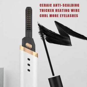 rechargeable custom eye lash mini electric heated heat eyelashes lash laah set curler